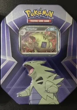 Tyranitar Triple Whammy Collectors Tin - Pokemon TCG - Factory Sealed - Image 1