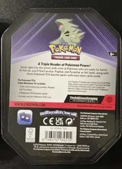 Tyranitar Triple Whammy Collectors Tin - Pokemon TCG - Factory Sealed - Image 2