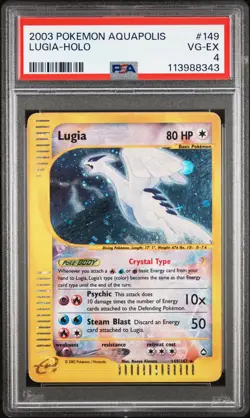 Pokemon Lugia 149/147 Aquapolis Crystal PSA 4 - Image 1