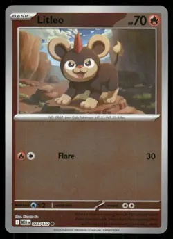 Litleo 023/132 Common Mega Evolution Pokemon Reverse Holo Near Mint - Image 1
