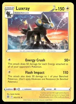 Luxray 051/172 Rare Brilliant Stars Pokemon Near Mint - Image 1