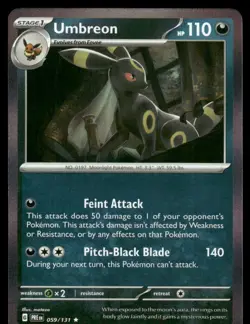Umbreon 059/131 Holo Rare Prismatic Evolutions Pokemon Holo Near Mint - Image 1