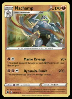 Machamp 026/073 Holo Rare Champion's Path Pokemon Holo Near Mint - Image 1