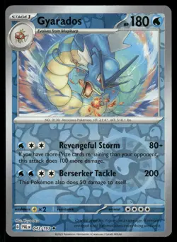 Gyarados 043/193 Rare Paldea Evolved Pokemon Reverse Holo Near Mint - Image 1