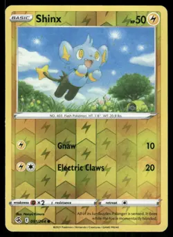 Shinx 091/264 Common Fusion Strike Pokemon Reverse Holo Near Mint - Image 1