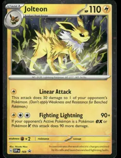 Jolteon (Cosmos Holo) 169 Holo Rare Scarlet & Violet Promo Pokemon Near Mint - Image 1