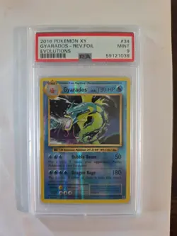 Pokemon 2016 XY #34 Gyarados Rev. Foil Evolutions, Mint PSA 9 - Image 1