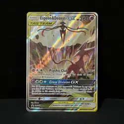 The Pokemon Company Espeon & Deoxys GX TAG TEAM Holo Promo SM240 260HP - Image 1