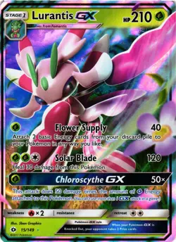 Pokemon TCG Lurantis GX Sun & Moon 15/149 Holo Ultra Rare VLP - Image 1