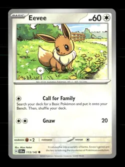 Eevee 113/142 Stellar Crown NM/M Pokemon - Image 1