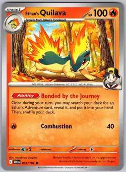 Ethan's Quilava 033/182 Common Destined Rivals Pokemon Near Mint - Image 1