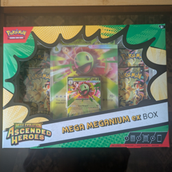 Pokemon TCG Mega Meganium ex Box Ascended Heroes w/4 Booster Packs - Image 1