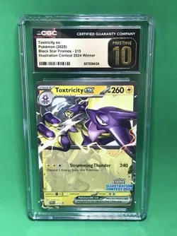 CGC Pristine 10 Toxtricity ex - 215 Illustration Contest 2024 Pokemon TCG Promo - Image 1