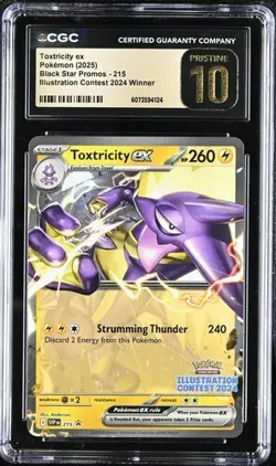 CGC Pristine 10 Toxtricity ex - 215 Illustration Contest 2024 Pokemon TCG Promo - Image 2
