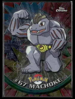 Machoke Topps Chrome Pokemon TV Animation Edition #67 2000 - Image 1