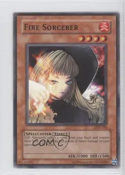 Fire Sorcerer Unlimited YuGiOh Labyrinth of Nightmare #LON-036 2003 READ - Image 1