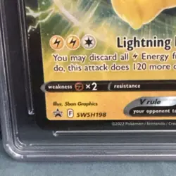 2022 Pokemon TCG Pikachu V SWSH198 Holo Black Star Promo GEM Mint CGC 10 - Image 5