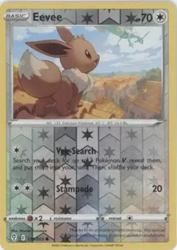 Lightly Played Eevee - 125/203 - Common - Reverse Holo Pokemon Evolving Skies - Image 1