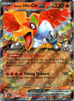 Ethan's Ho-Oh ex 026/217 Double Rare Ascended Heroes Pokemon Near Mint - Image 1