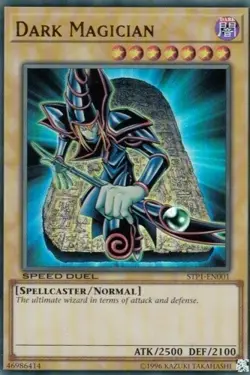 Yugioh! LP Dark Magician - STP1-EN001 - Ultra Rare - Unlimited Lightly Played, E - Image 1