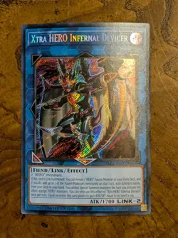 Xtra HERO Infernal Devicer Secret Rare BLC1-EN009 Near Mint Limited Ed Yu-Gi-Oh! - Image 1