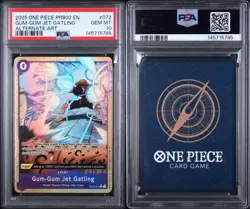 Bandai Gum-Gum Jet Gatling Alt Art OP03-072 PRB02 EN Foil PSA 10 - Image 3