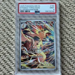 Pokemon TCG Ethan's Typhlosion Illustration Rare 190/182 Destined Rivals PSA 9 - Image 1