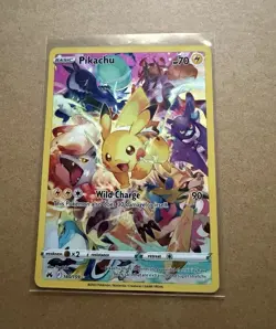Pikachu (Secret) 160/159 SWSH: Crown Zenith Holo Pokemon Card NM 160/159 - Image 1