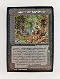 Alone and Unadvised - Middle Earth CCG card (1997 ICE) MECCG Against The Shadow - Image 1