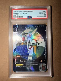 Gundam Card Game Loran Cehack GD04 #097 Rare+ Holo EN PSA 10 2026 Pop 2 - Image 1