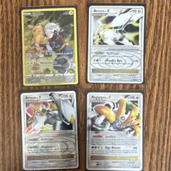 Pokemon TCG Arceus Holo 4-Card Lot Pikachu Arceus Lv.X (2) Regigigas Lv.X - Image 1