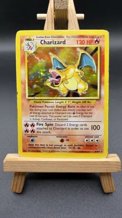 Charizard 4/102 Base Set Unlimited Holo Rare Pokemon Card 1999 WOTC HP - Image 1