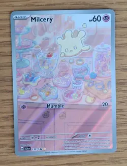 Pokemon TCG Milcery 152/142 Stellar Crown Illustration Rare Near Mint Condition - Image 1