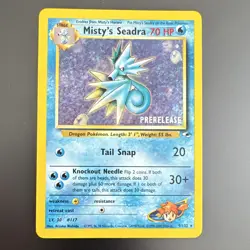 Wizards of the Coast Pokemon TCG Misty's Seadra 9/132 Gym Heroes Prerelease Holo - Image 1