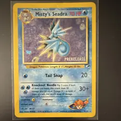 Wizards of the Coast Pokemon TCG Misty's Seadra 9/132 Gym Heroes Prerelease Holo - Image 2