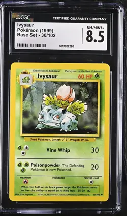 1999 Pokemon Ivysaur #30/102 30/102 CGC 8.5 - Image 1