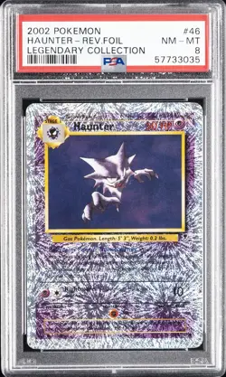 2002 POKEMON LEGENDARY COLLECTION #46 HAUNTER-REVERSE FOIL PSA 8 - Image 1