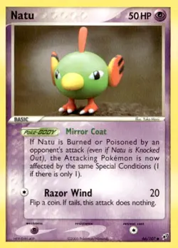 Natu 66/107 Common Deoxys Pokemon Lightly Played - Image 1