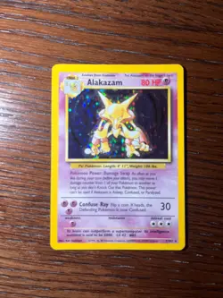 Pokemon TCG Alakazam Base Set 1/102 Holo 1999-2000 Wizards Base Set Copyright... - Image 1