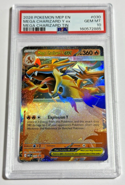 Mega Charizard Y ex Tin Black Star Promo 030 MEP PSA 10 GEM MINT + SLAB MINT 💎 - Image 1