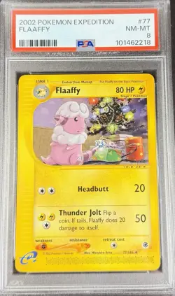 2002 Pokemon Expedition 77 Flaaffy PSA 8 NM-MT - Image 1