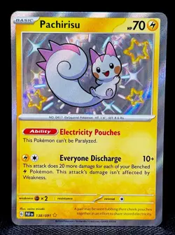 Pachirisu 138/091 Baby Shiny Rare Pokemon Paldean Fates - NM - Image 1