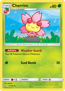 CHERRIM 11/156 UC ULTRA PRISM POKEMON MP MAHOU - Image 4