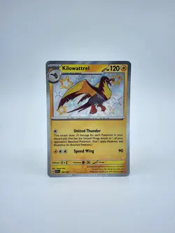Kilowattrel Baby Shiny Rare #146/091 2024 Pokemon Paldean Fates PAF - Image 1