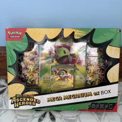 Pokemon TCG: Mega Evolution Ascended Heroes Mega Meganium ex Box Factory-Sealed - Image 1