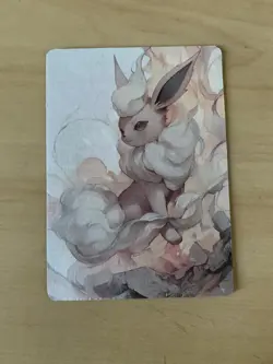 Anime ART STYLE Flareon Fan Full Art Pokemon Custom Card/perfect bookmark - Image 2