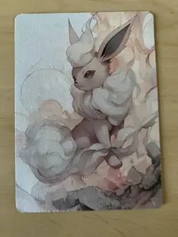 Anime ART STYLE Flareon Fan Full Art Pokemon Custom Card/perfect bookmark - Image 4