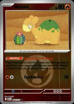 NUMEL (ENERGY SYMBOL PATTERN) 027/217 ASCENDED HEROES POKEMON REVERSE HOLO NM - Image 1