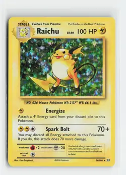 Raichu 36/108 Holo Rare XY - Evolutions Holofoil Pokemon NM - Image 1
