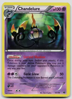 Chandelure 101/99 Next Destinies Pokemon MP - Image 1